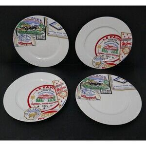 Revol France Porcelain Cheese Fromages De France Plate Set